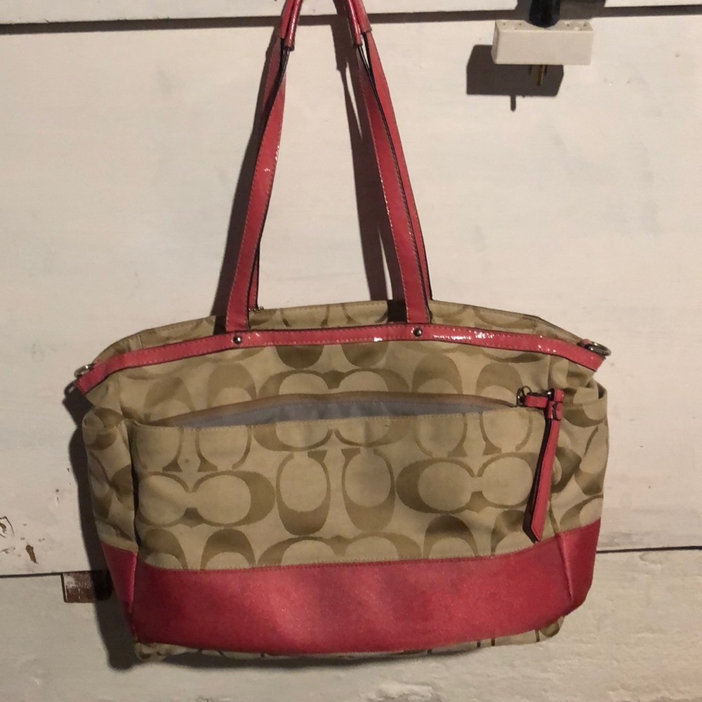 Coach pink tan baby diaper bag - Picture 6 of 6